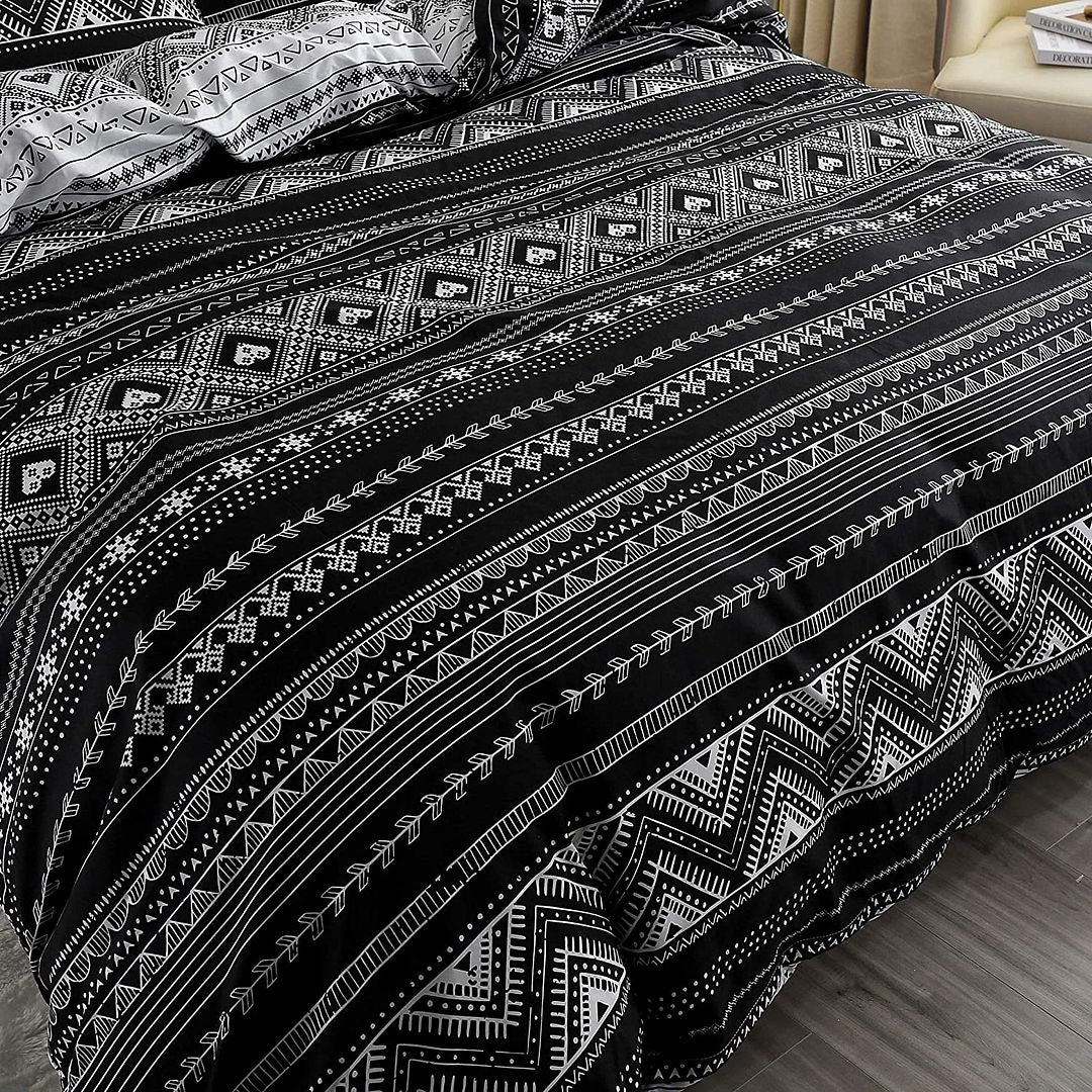 Hugo Reversible Super King Size Duvet Doona Quilt Cover Set