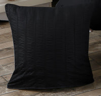 Thumbnail for 1000TC Premium Ultra Soft Seersucker Cushion Covers - 2 Pack - Black