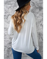 Thumbnail for Azura Exchange V Neck Long Sleeve Top - L