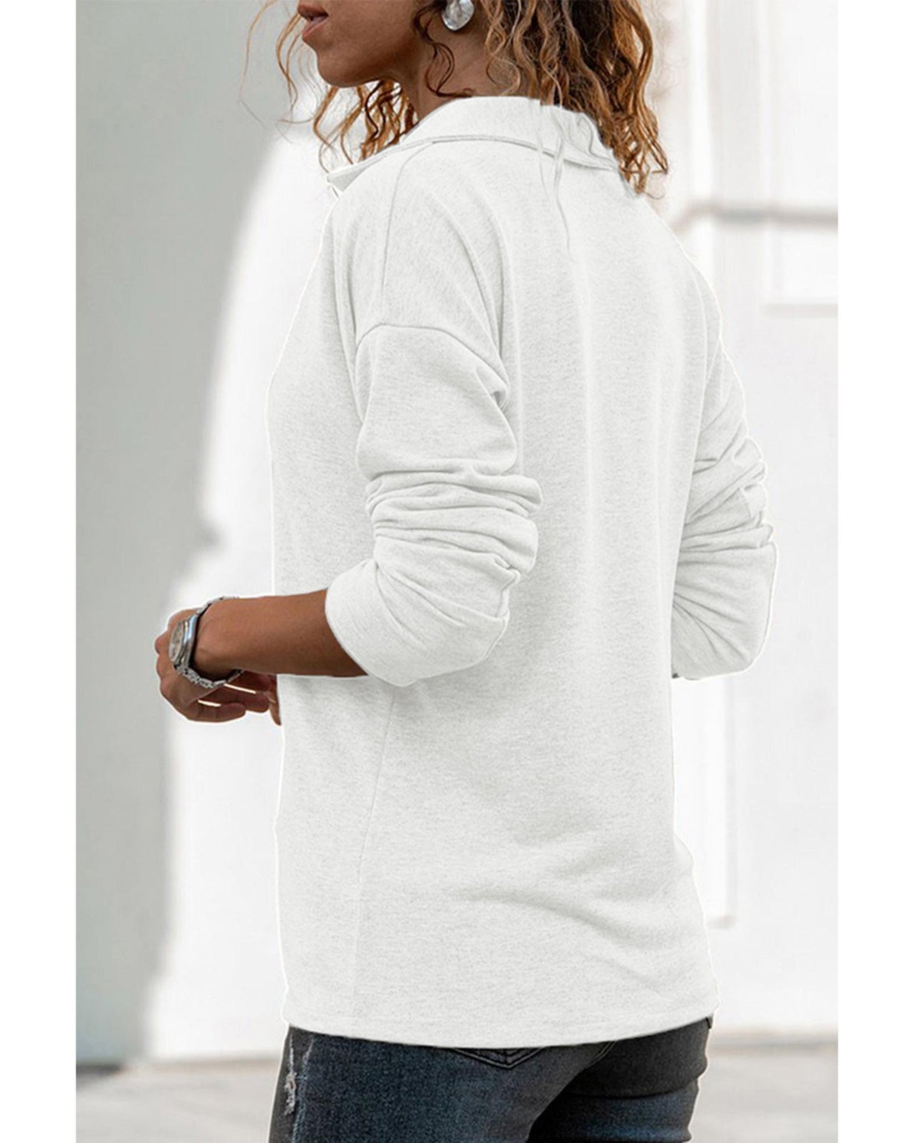 Azura Exchange V Neck Long Sleeve Top - L