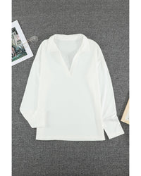 Thumbnail for Azura Exchange V Neck Long Sleeve Top - L