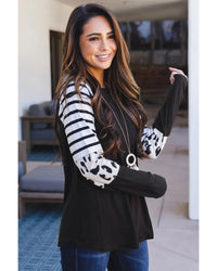 Thumbnail for Azura Exchange Animal Print Colorblock Long Sleeve Top - 2XL