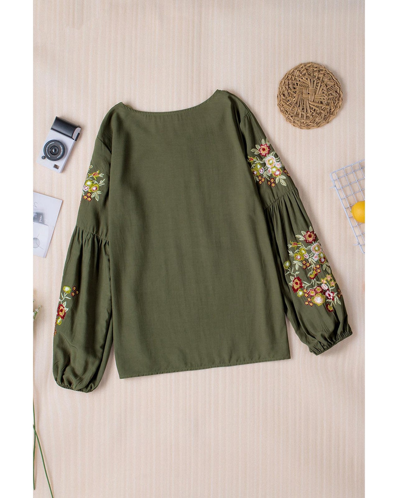 Azura Exchange Embroidered Long Sleeve Top - L