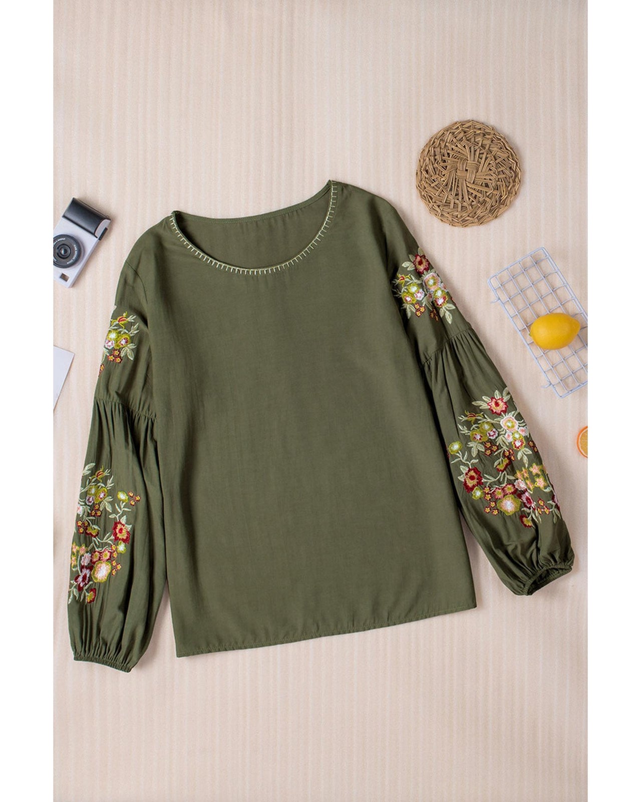 Azura Exchange Embroidered Long Sleeve Top - L