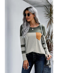 Thumbnail for Azura Exchange Pinstripe Patch Pocket Top - M