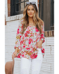 Thumbnail for Azura Exchange Ruched V Neck Babydoll Blouse - M