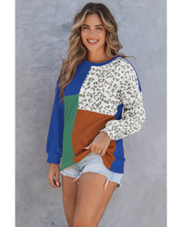 Thumbnail for Azura Exchange Patchwork Ribbed Long Sleeve Top - M