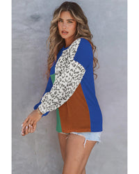 Thumbnail for Azura Exchange Patchwork Ribbed Long Sleeve Top - M