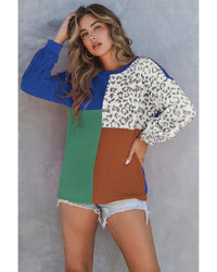 Thumbnail for Azura Exchange Patchwork Ribbed Long Sleeve Top - M