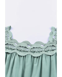 Thumbnail for Azura Exchange Hollow-out Scalloped Neck Blouse - XL