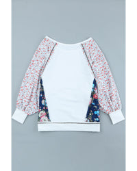 Thumbnail for Azura Exchange Patchwork Floral Print Long Sleeve Top - M