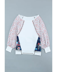 Thumbnail for Azura Exchange Patchwork Floral Print Long Sleeve Top - M