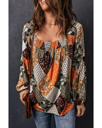 Thumbnail for Azura Exchange Mixed Print Blouse - XL