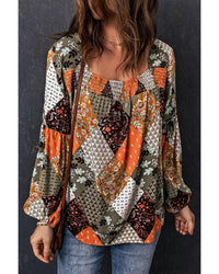 Thumbnail for Azura Exchange Mixed Print Blouse - XL