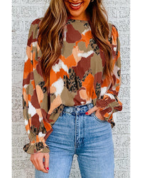 Thumbnail for Azura Exchange Printed Long Sleeve Blouse - 2XL