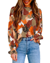 Thumbnail for Azura Exchange Printed Long Sleeve Blouse - 2XL