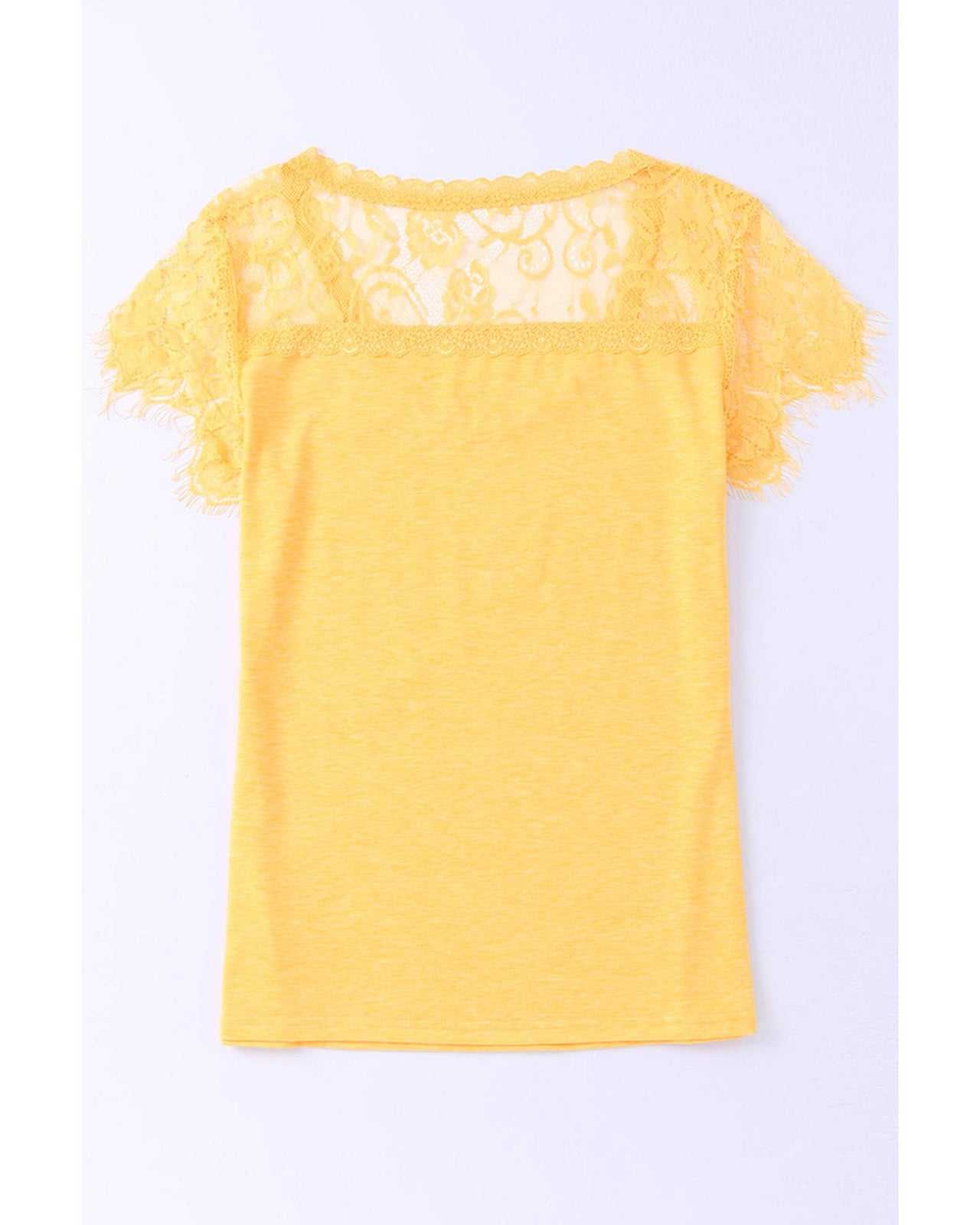 Azura Exchange Lace Crochet Short Sleeve T-Shirt - S