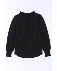 Thumbnail for Azura Exchange Frill V Neck Puff Long Sleeve Top - L