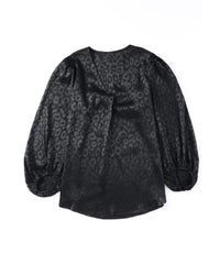 Thumbnail for Azura Exchange Leopard Pattern V Neck Blouse - S