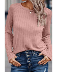 Thumbnail for Azura Exchange Ribbed Knit Long Sleeve Top - L