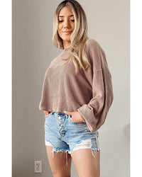 Thumbnail for Azura Exchange Drop Shoulder Puff Sleeve Casual Blouse - L