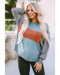 Thumbnail for Azura Exchange Striped Bishop Sleeve Top - S