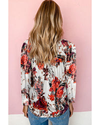 Thumbnail for Azura Exchange Retro Floral Long Sleeve Blouse - L