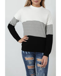 Thumbnail for Azura Exchange Contrast Colorblock Knit Top - L