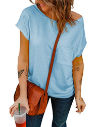 Thumbnail for Azura Exchange Pocketed Knit Tee with Side Slits - L