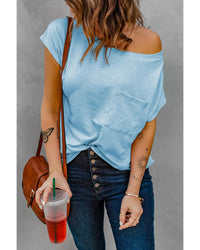 Thumbnail for Azura Exchange Pocketed Knit Tee with Side Slits - L