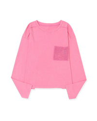 Thumbnail for Azura Exchange Lace Patch Pocket Long Sleeve T-shirt - M