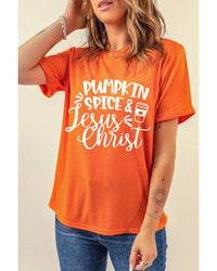 Thumbnail for Azura Exchange PUMPKIN SPICE & Jesus Christ Graphic T-shirt - 2XL