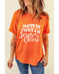 Thumbnail for Azura Exchange PUMPKIN SPICE & Jesus Christ Graphic T-shirt - 2XL