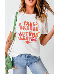 Thumbnail for Azura Exchange Graphic Tee with Fall Breeze and Autumn Leaves Design - XL