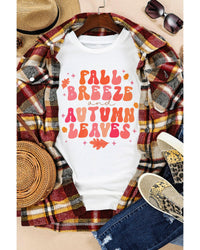 Thumbnail for Azura Exchange Graphic Tee with Fall Breeze and Autumn Leaves Design - XL