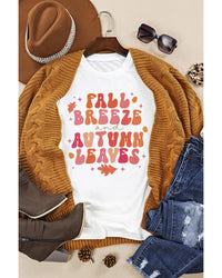 Thumbnail for Azura Exchange Graphic Tee with Fall Breeze and Autumn Leaves Design - XL