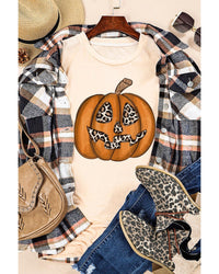 Thumbnail for Azura Exchange Leopard Pumpkin Print T Shirt - XL