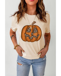 Thumbnail for Azura Exchange Leopard Pumpkin Print T Shirt - XL