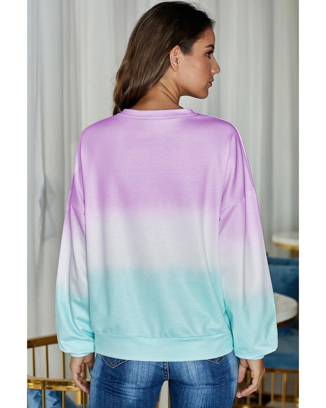 Azura Exchange Color Block Tie Dye Pullover Sweatshirt - 2XL