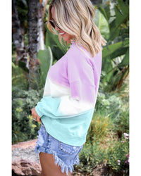 Thumbnail for Azura Exchange Color Block Tie Dye Pullover Sweatshirt - 2XL