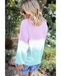 Thumbnail for Azura Exchange Color Block Tie Dye Pullover Sweatshirt - 2XL