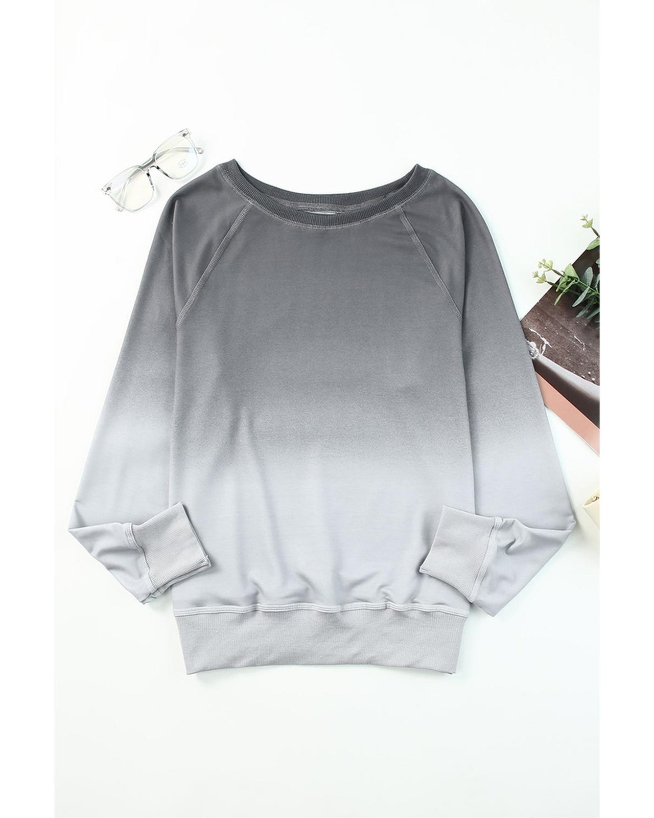 Azura Exchange Ombre Crewneck Long Sleeve Sweatshirt - S