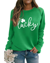 Thumbnail for Azura Exchange Lucky Clover Print Graphic Sweatshirt - L