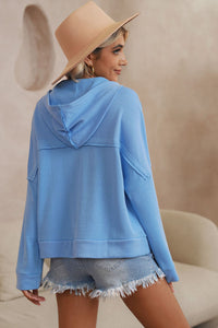 Thumbnail for Azura Exchange Button Trim Hoodie - M