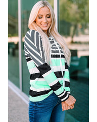 Thumbnail for Azura Exchange Striped Drawstring Long Sleeve Hoodie - 2XL