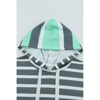 Thumbnail for Azura Exchange Striped Drawstring Long Sleeve Hoodie - 2XL