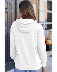 Thumbnail for Azura Exchange Ripped Hooded Sweatshirt with Kangaroo Pocket - 2XL