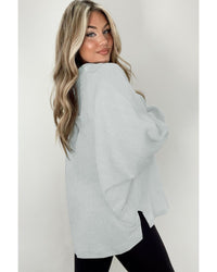 Thumbnail for Azura Exchange Oversized Button Collared Sweatshirt - L