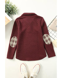 Thumbnail for Azura Exchange Geometric Texture Plaid Trim Sweatshirt - 2XL