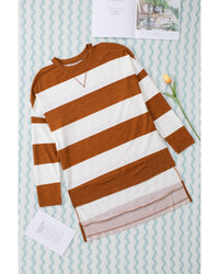 Thumbnail for Azura Exchange Drop Shoulder Striped Sweatshirt - 2XL